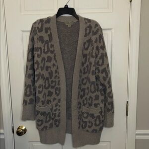 Barefoot Dreams Gray Leopard Cardigan